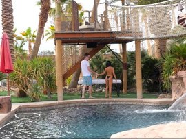 Megan Rain Impales Her Pussy On His Huge Dick