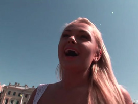 Teen Teasing Her Perky Tits In Public