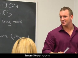 Breathtaking Body On A Blonde Fuck Slut In School